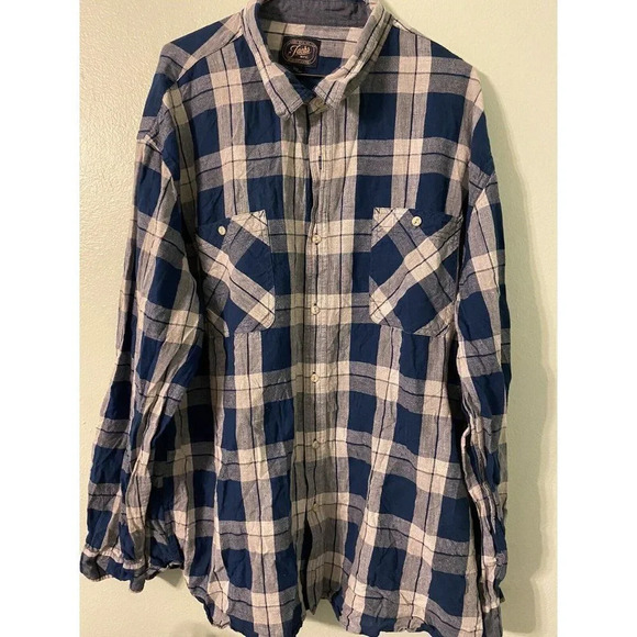 JACHS Heritage Classic Lightweight Button Up Flannel Shirt Men's Size 2XL - Picture 1 of 8